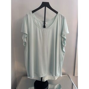 Athleta‎ Womens 2X Seafoam Scoop Neck Tee Short Sleeve Athleisure